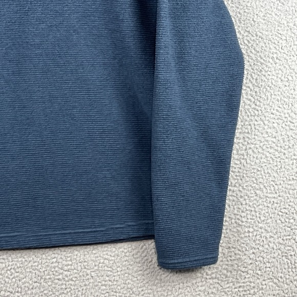 Simms Fishing Products Sweater Mens Small Blue 1/4 Zip Ribbed Chest Pocket - Picture 7 of 12